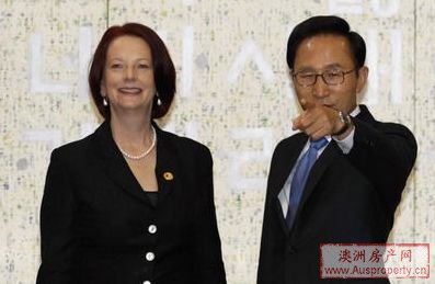 吉拉德会见李明博